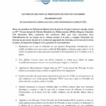 Lettre De Soutien Au Processus De Paix En Colombie